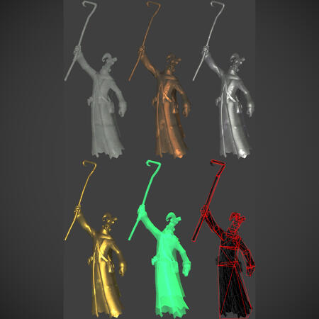 Nov. 2015 - A statue of Merasmus from Team Fortress 2 with 5 custom made texture variants. The model was extracted from the game. Available on TF2Maps.net. 🔗